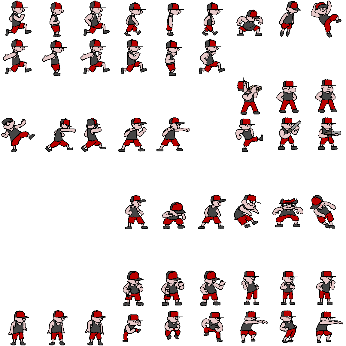Test Spritesheet of Testo Presto